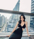 Ladies Spaghetti Sleeveless Cut-Out Body con Dresses